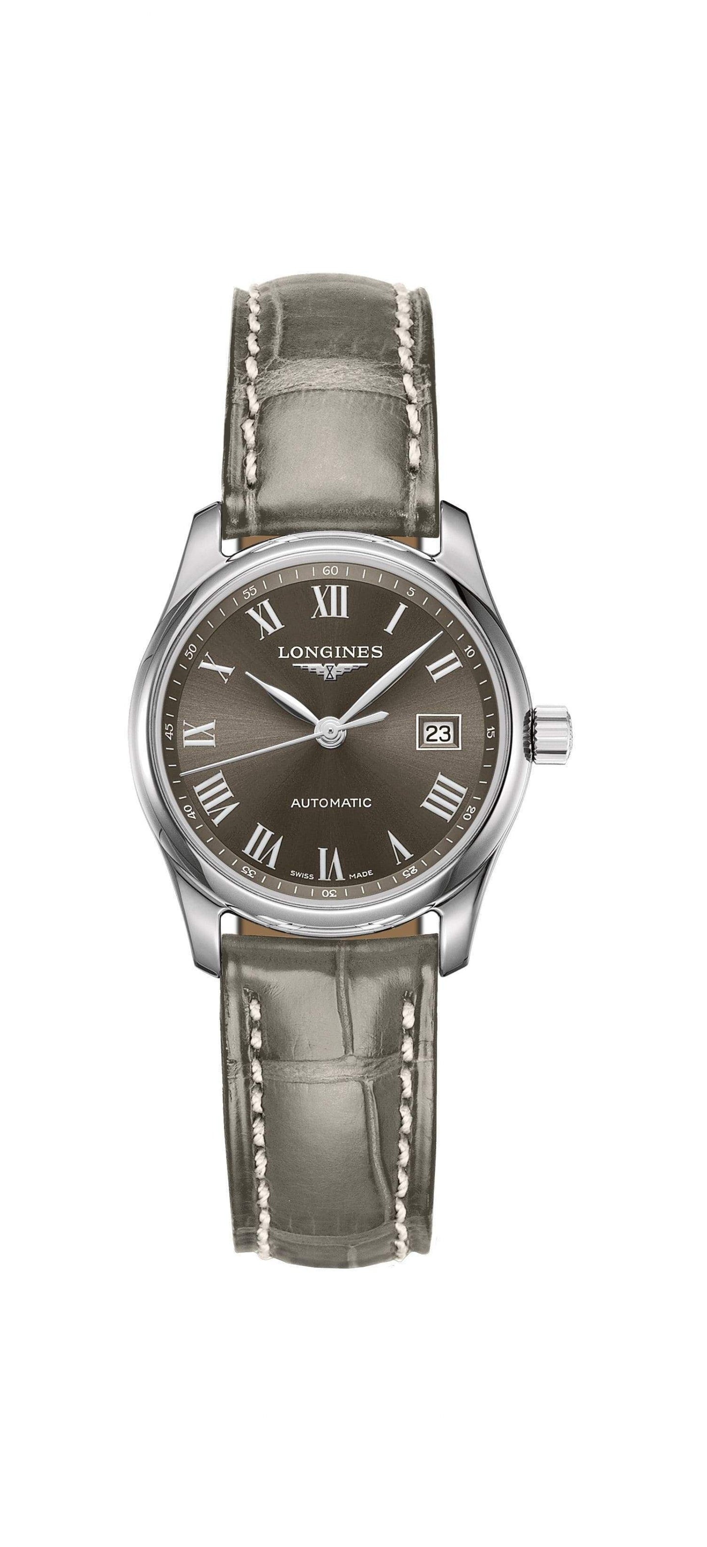 Longines MasterCollection 28mm Lederband grau