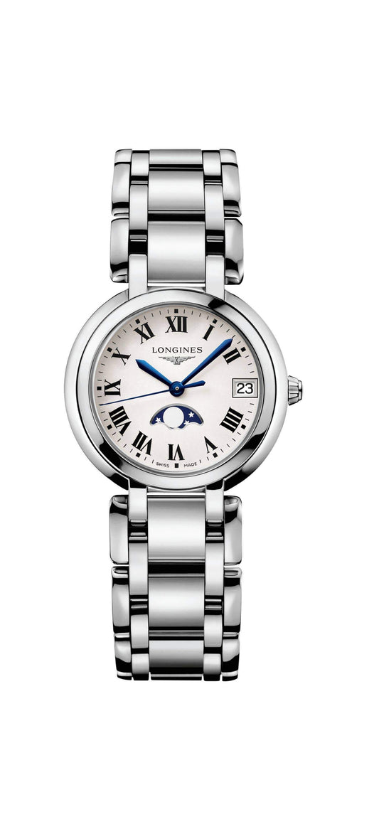 Longines PrimaLuna Stahl Mondphase