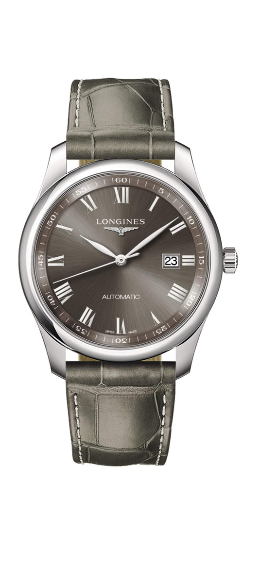 Longines MasterCollection 40mm Lederband grau