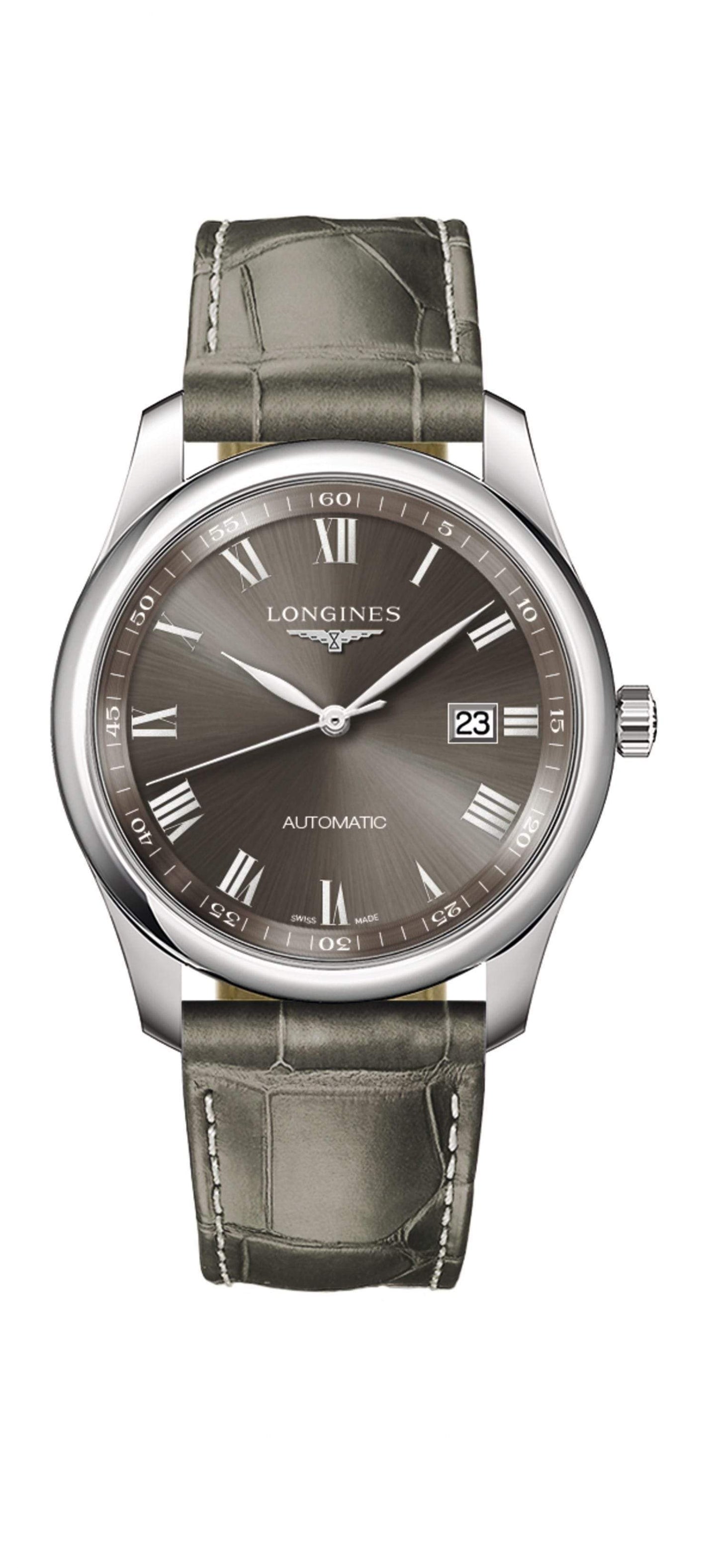 Longines MasterCollection 40mm Lederband grau