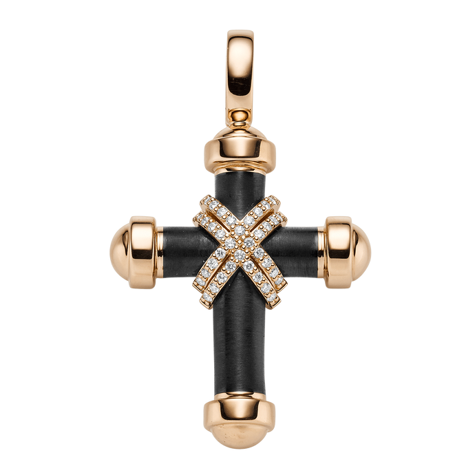 kreuz rosegold schwarz