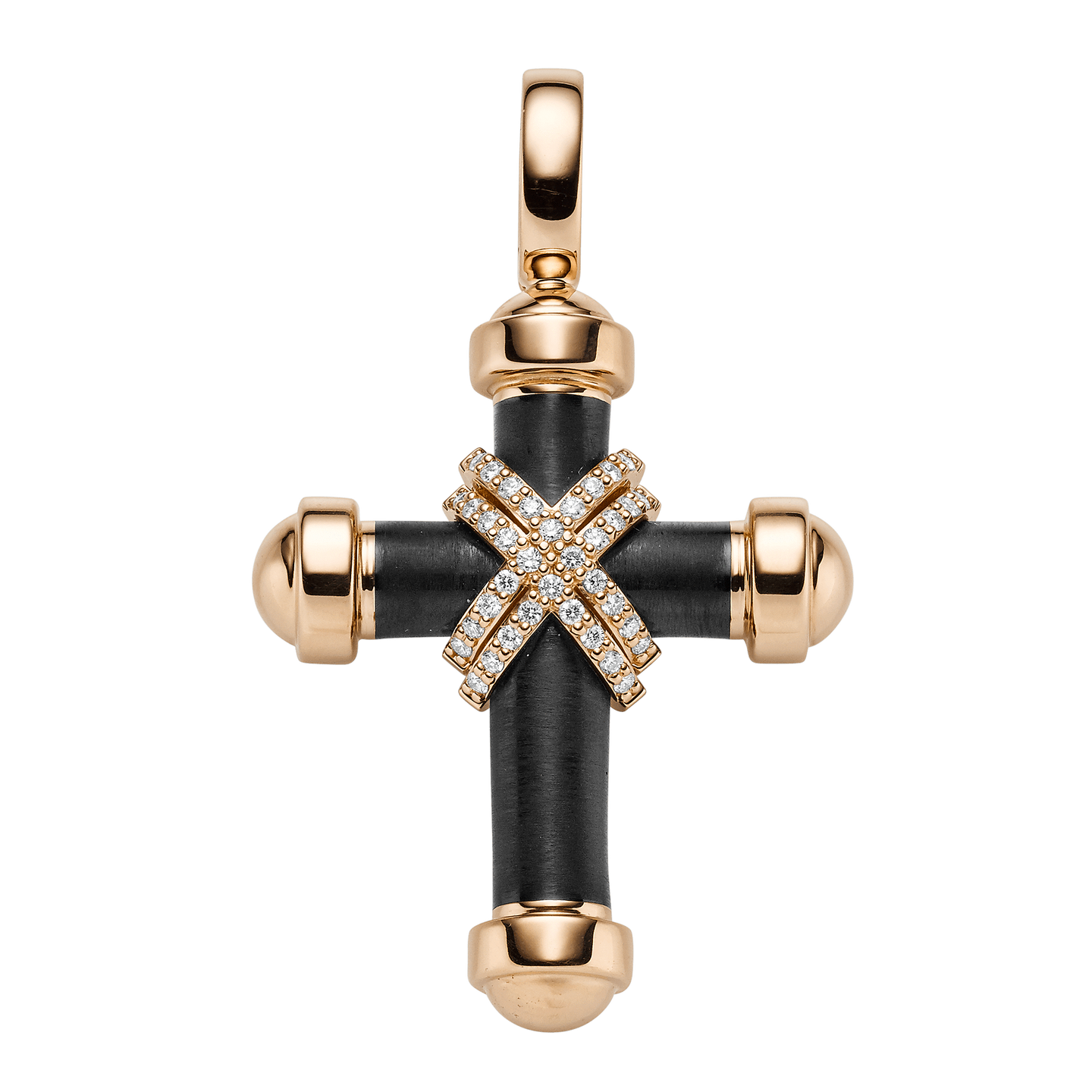 kreuz rosegold schwarz