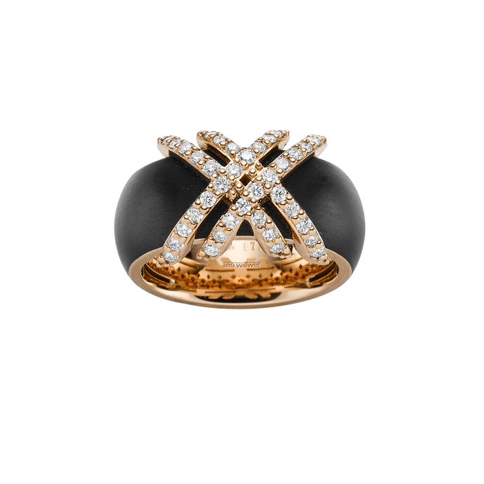 Brillantring mit Kaltemaille 