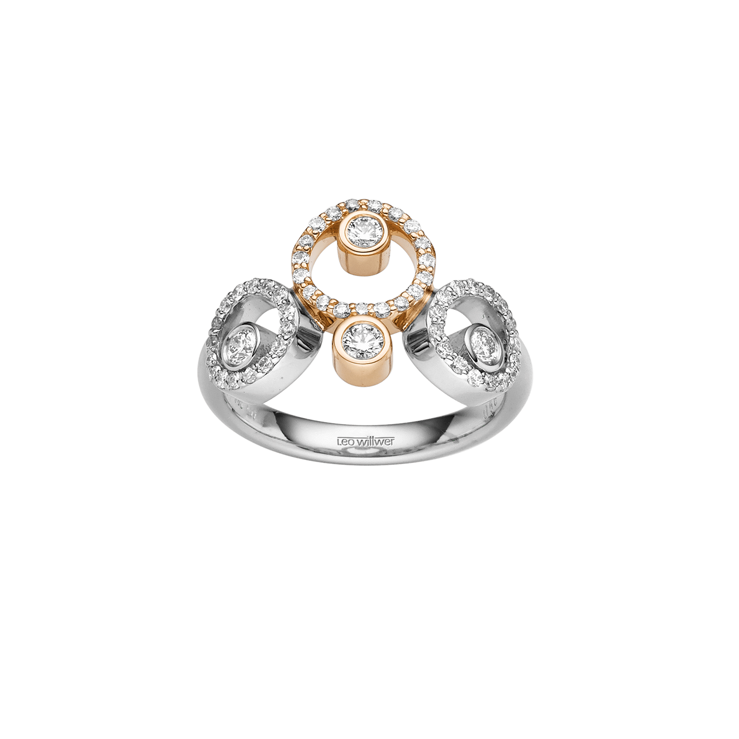 Ring Roségold und Weißgold