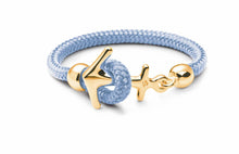 Lade das Bild in den Galerie-Viewer, Ocean Story - Roségoldenes Anker Armband in Boracay Blue
