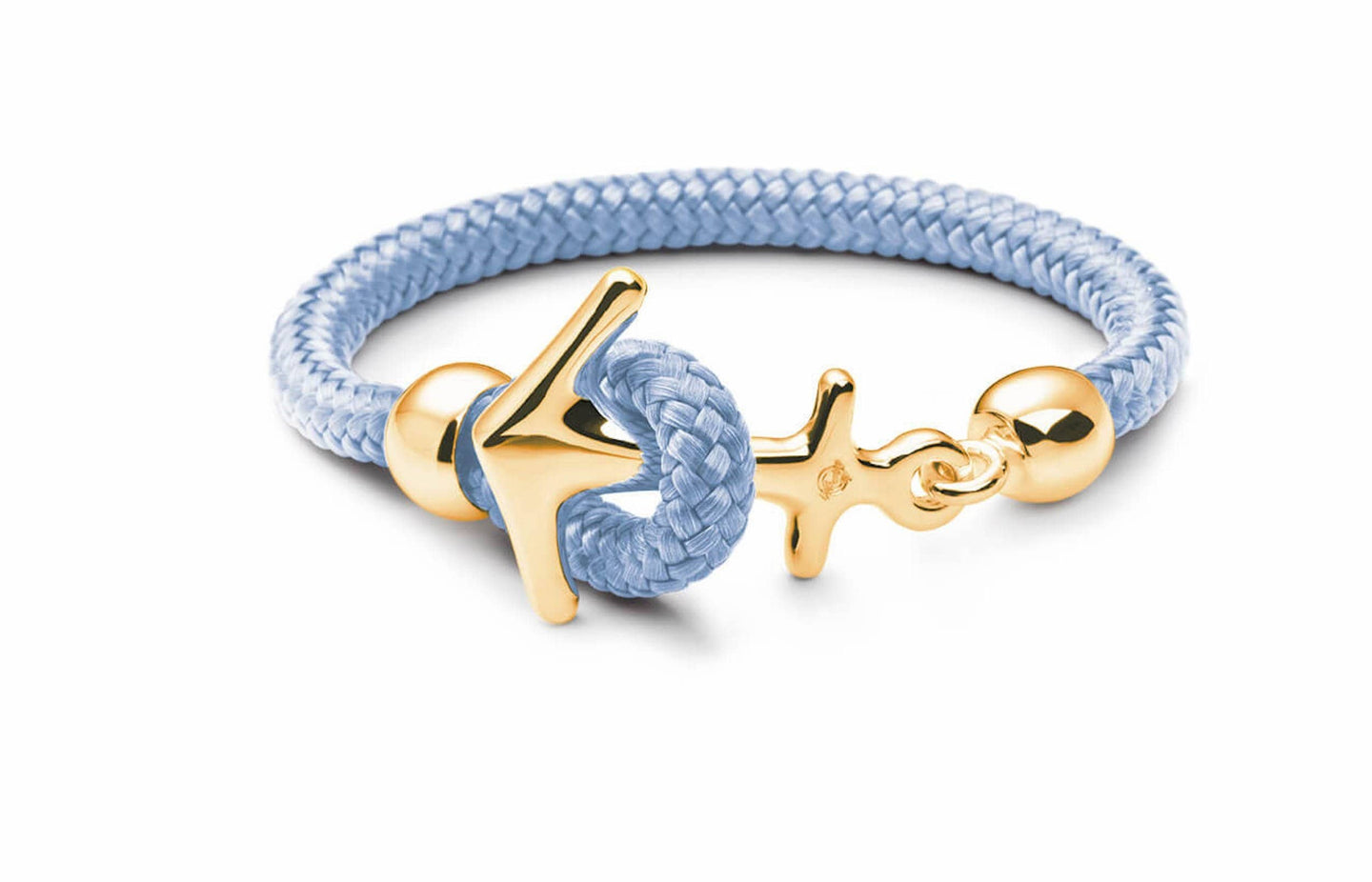 Ocean Story - Roségoldenes Anker Armband in Boracay Blue