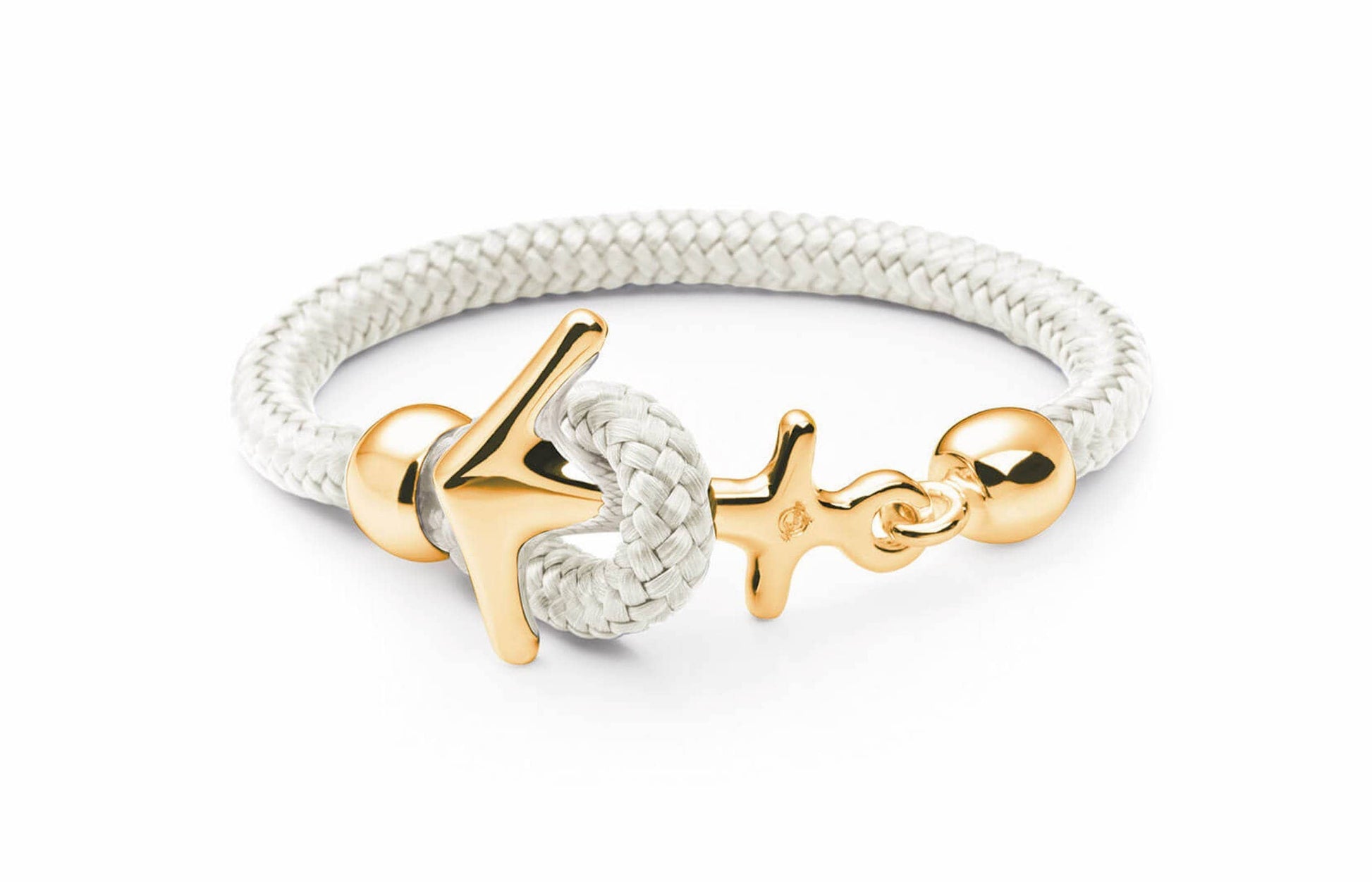 Goldenes Anker Armband in weiß