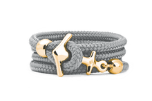 Lade das Bild in den Galerie-Viewer, Ocean Story - Roségoldenes Anker Armband in Santorini Grey
